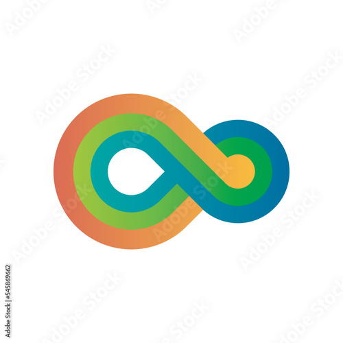 Colorful infinity logo vector template