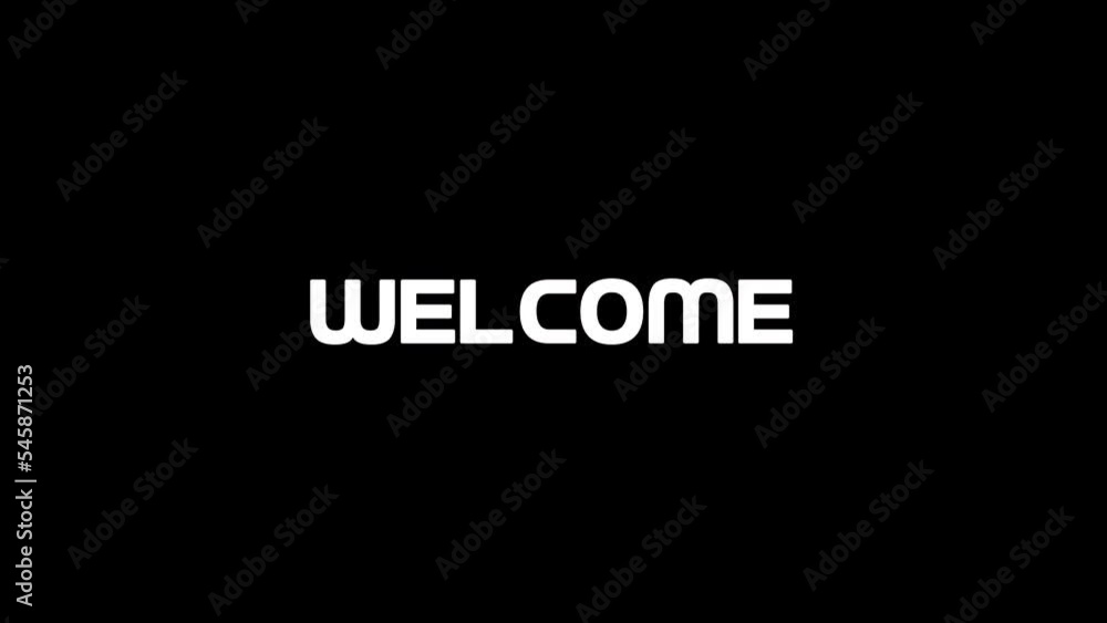 Welcome Letter Animation Text With Bouncing Effect and Colorfull Flat ...