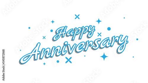 Happy Anniversary greeting card. greetings banner or poster typography design. vector illustration