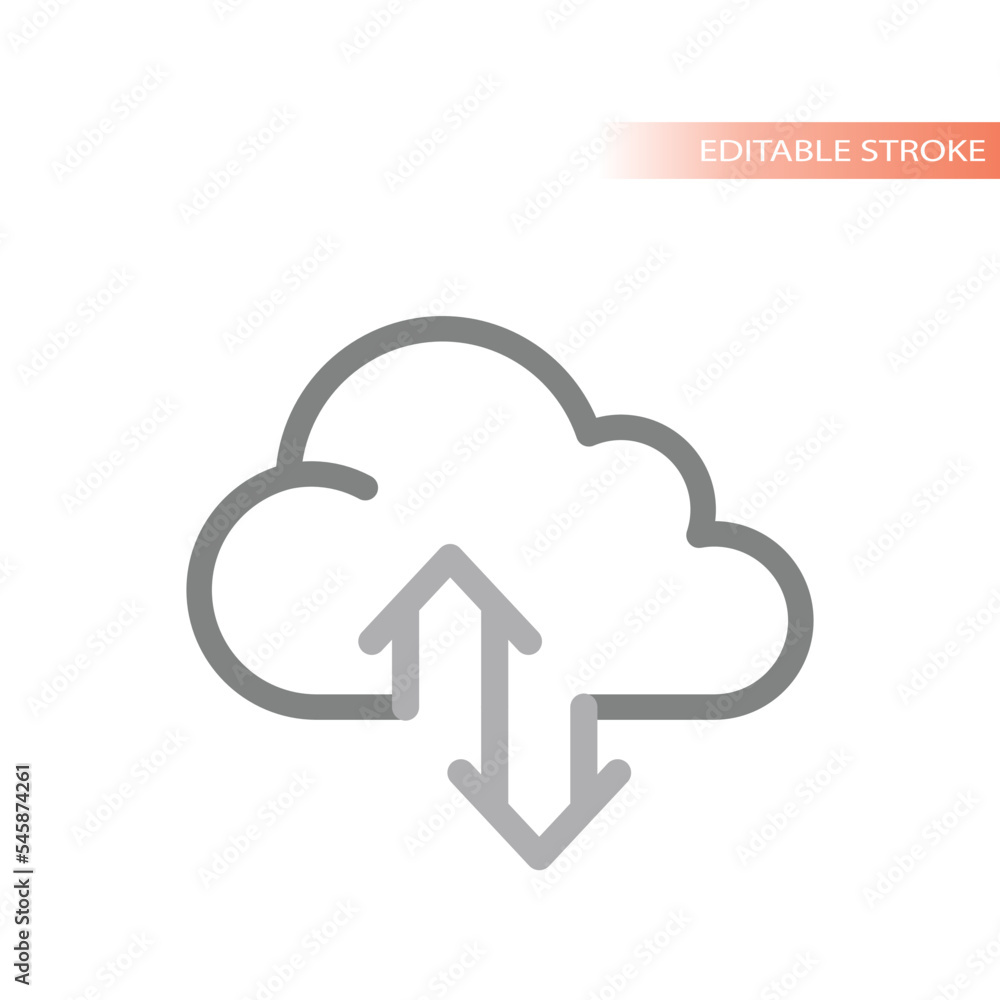 Cloud and arrow up and down black vector icon. Upload and download storage data filled symbols. Cloud and arrow up and down black vector icon. Upload and download storage data filled symbols.