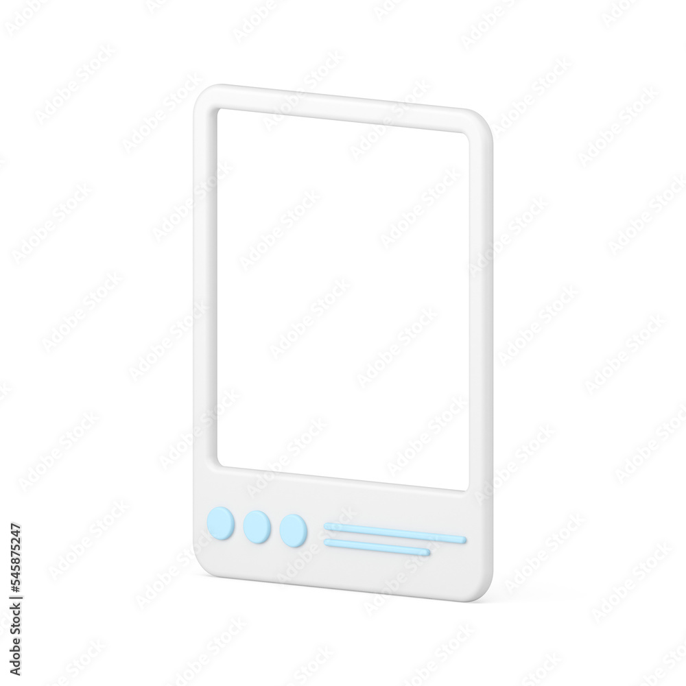 White social media post frame 3d icon White social media post frame 3d icon