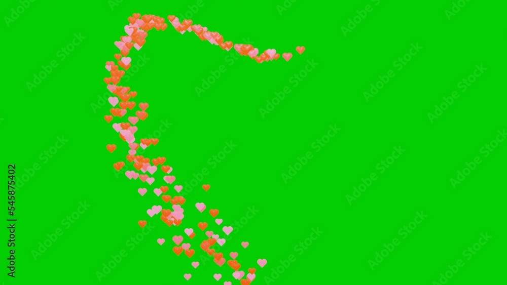 Love Heart Icon Flying in 4K Animation on Chroma Key Green Screen Background, Isolated Red Pink Hearts Shape in 3D Generated and Flying Heart on Green Screen, Valentine's Day and Love Wedding Concept Love Heart Icon Flying in 4K Animation on Chroma Key Green Screen Background, Isolated Red Pink Hearts Shape in 3D Generated and Flying Heart on Green Screen, Valentine's Day and Love Wedding Concept