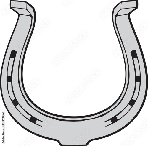 Horseshoe Icon Color Vector Illustration 