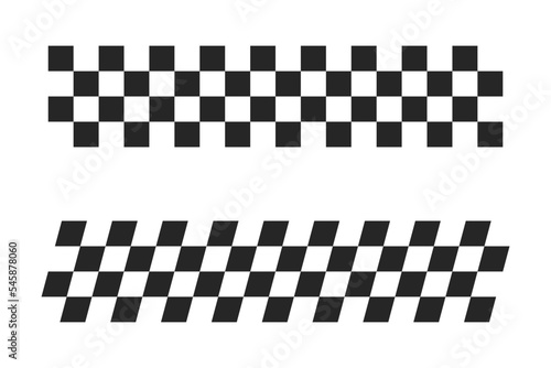 Black and white checkered race flag seamless pattern. Simple design vector illustration of speed, racing flag. Race, chessboard, checker seamless background. Car or motocross competition symbol 