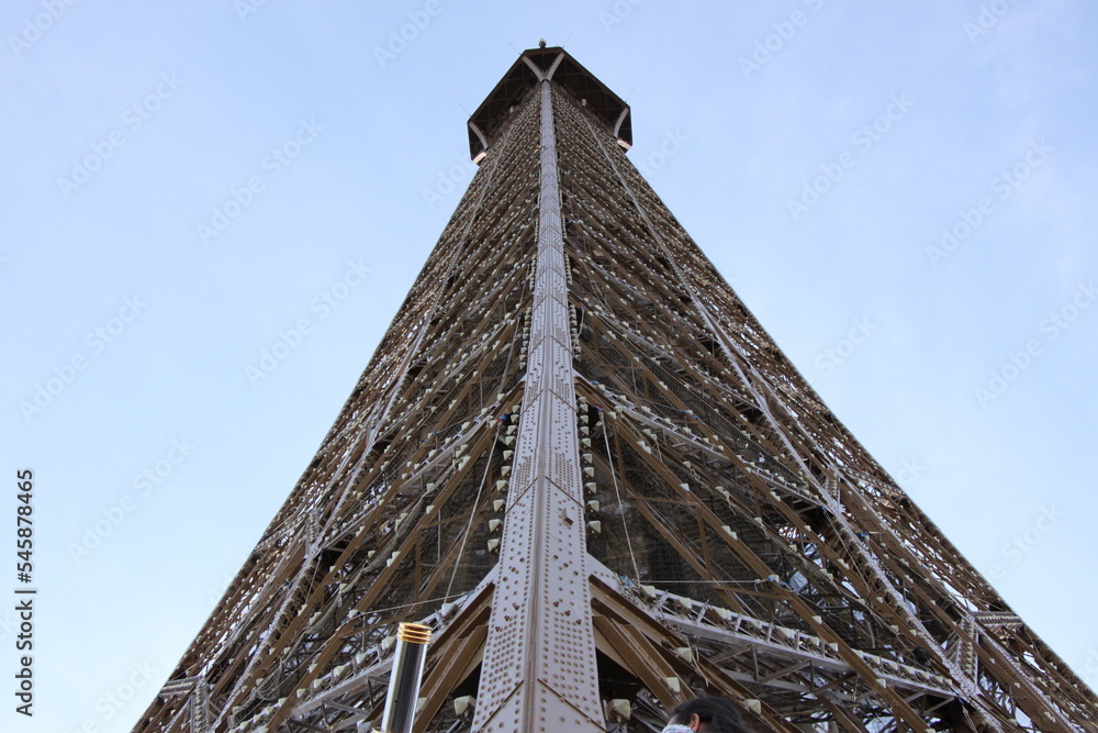 detail photograph of iron and rivets of the metal structure of the