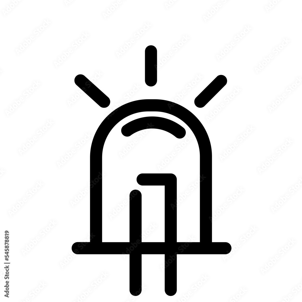 Bulb Diod Electronics Led Light Icon Bulb Diod Electronics Led Light Icon