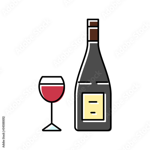 pinot noir red wine color icon vector illustration