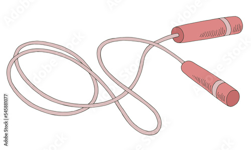 Jumping ropes graphic color sketch isolated illustration vector