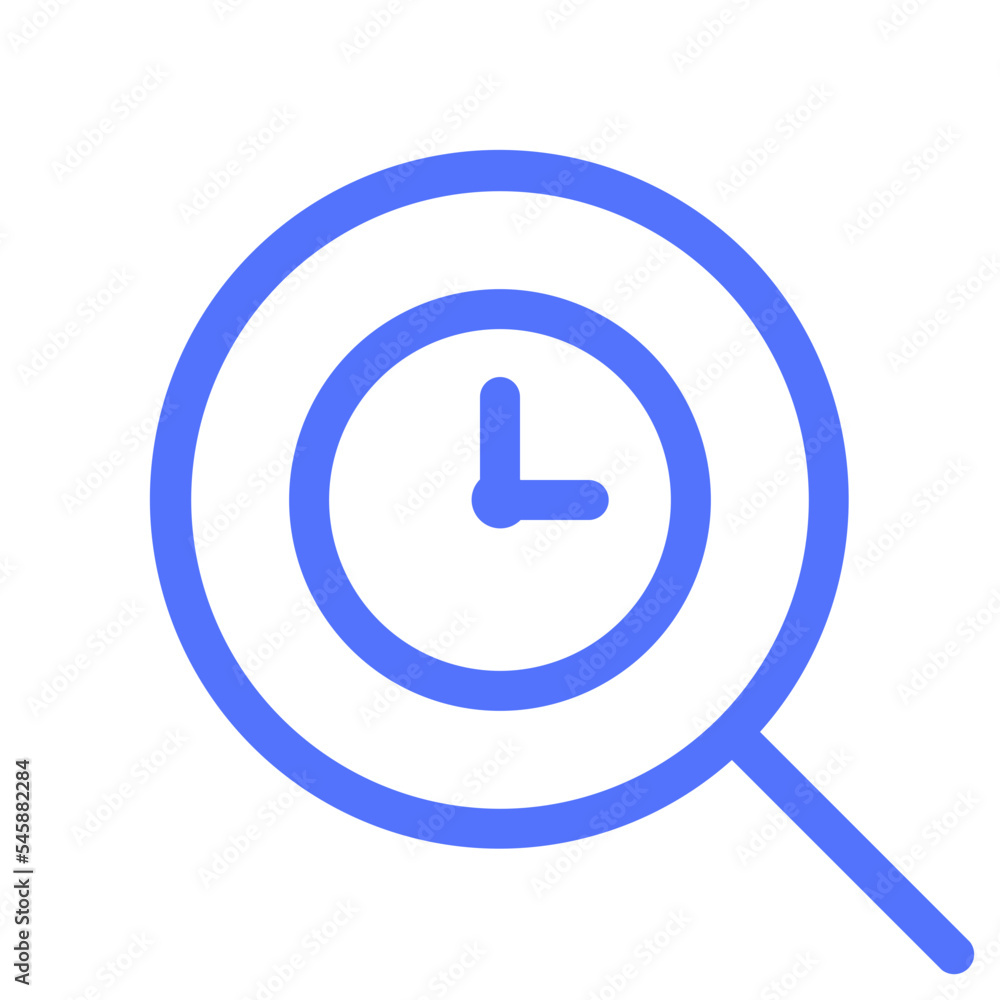 Clock Find Glass Magnifier Process Search Time Icon Clock Find Glass Magnifier Process Search Time Icon