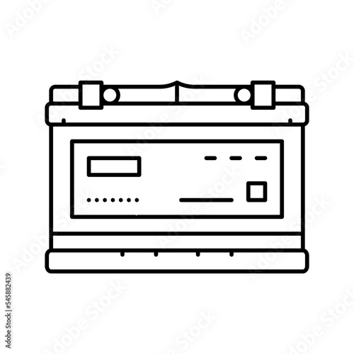 enhanced flooded battery efb line icon vector illustration