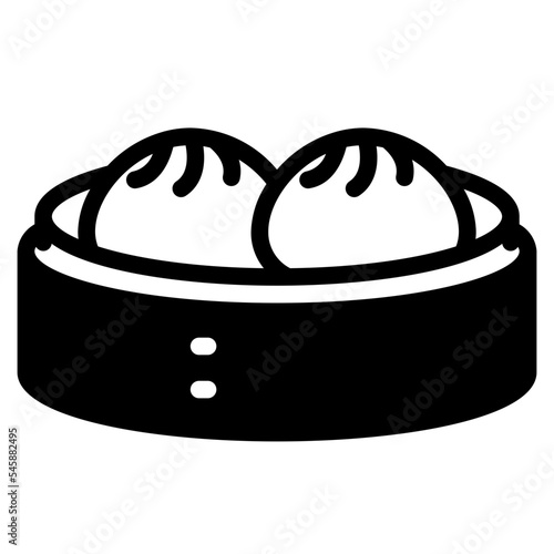 steamed bun glyph icon