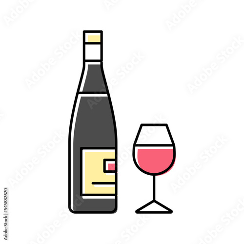 zinfandel red wine color icon vector illustration