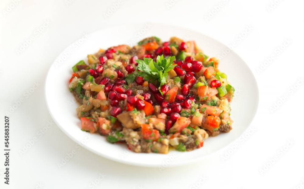 Baba ganouj famous middle eastern dish with smoky grilled aubergines Baba ganouj famous middle eastern dish with smoky grilled aubergines
