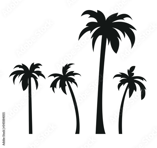 Palm tree or coconut tree flat vector icon