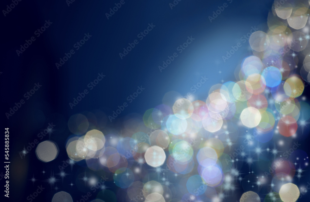blurry lights Christmas tree light on blue background blurry lights Christmas tree light on blue background