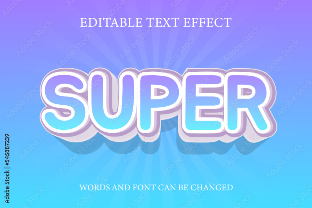 Super 3d cartoon style text effect