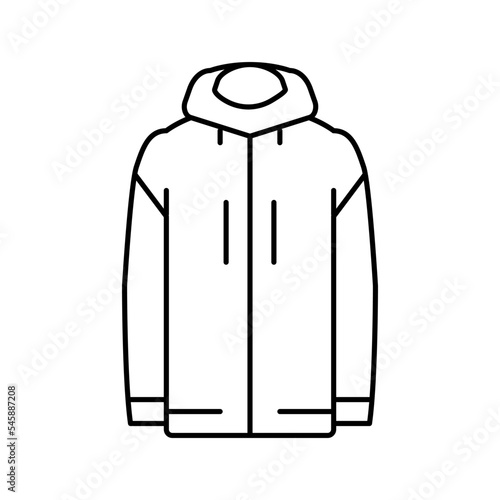 windproof outerwear male line icon vector illustration