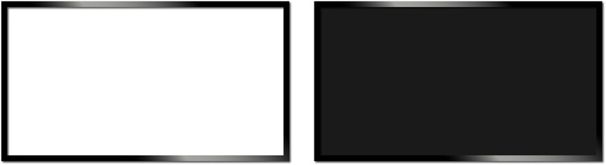 Modern TV set on a transparent background. Vector realistic tv template. Modern TV monitor. PNG image
