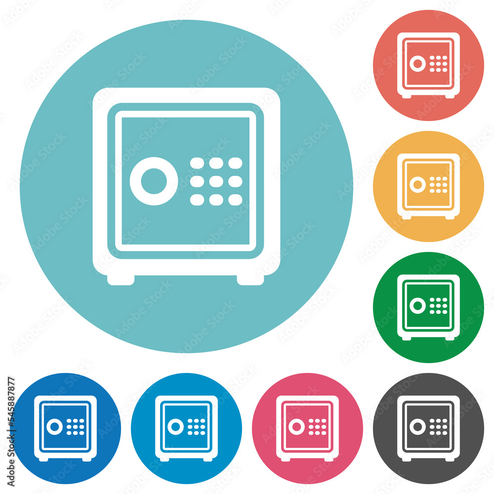 Single strong box outline flat round icons Single strong box outline flat round icons
