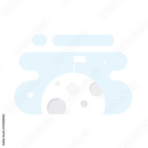 empty moon, 404 error page concept illustration flat design vector eps10. modern graphic element for landing page, ui, infographic, icon