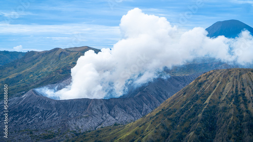 Beautiful view of the Bromo volcano. Java Island