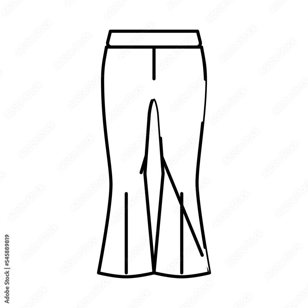 bell bottoms pants clothes line icon vector illustration bell bottoms pants clothes line icon vector illustration