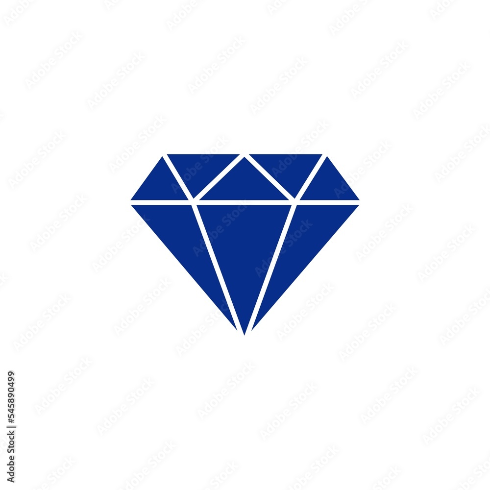 Blue diamond that is isolated in white Blue diamond that is isolated in white