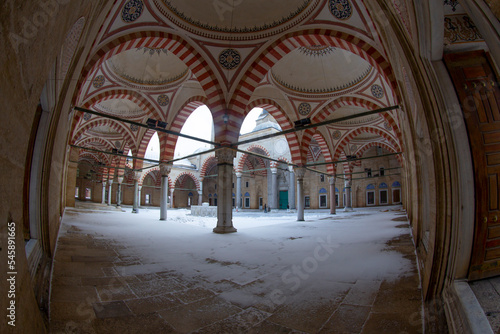 Selimiye Mosque view in Edirne City of Turkey. Edirne was capital of Ottoman Empire. photo