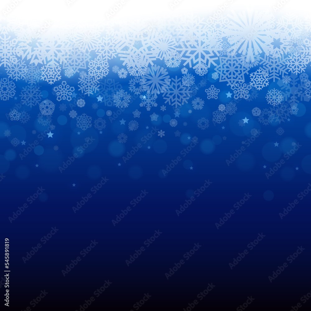 Seamless Horizontal Pattern with Snowfall Seamless Horizontal Pattern with Snowfall