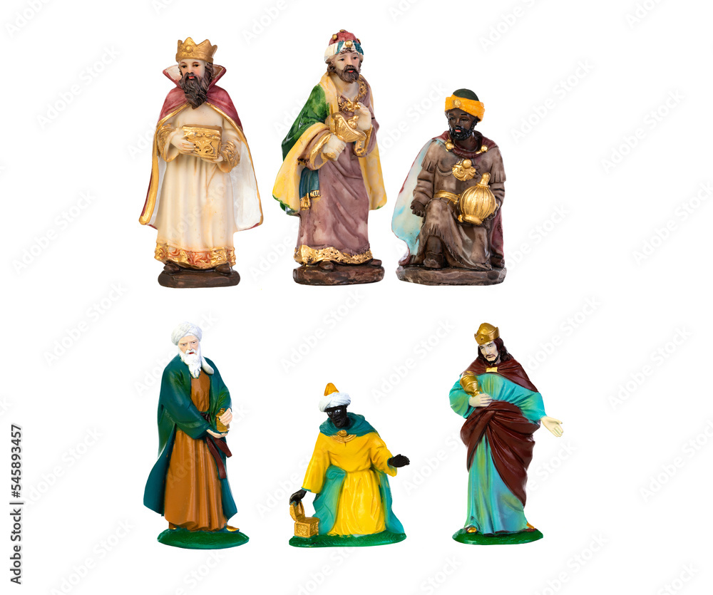 The three wise men. Ceramic figures
