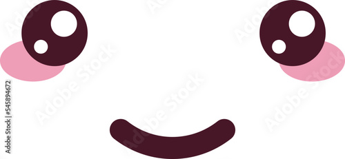 Feeling and emotions. Simple illustration of emoji of happiness