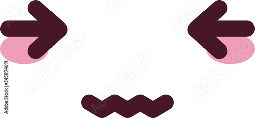 Feeling and emotions. Simple illustration of emoji of confusion or irritation