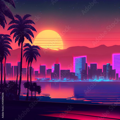 city skyline at sunset © Ryuji