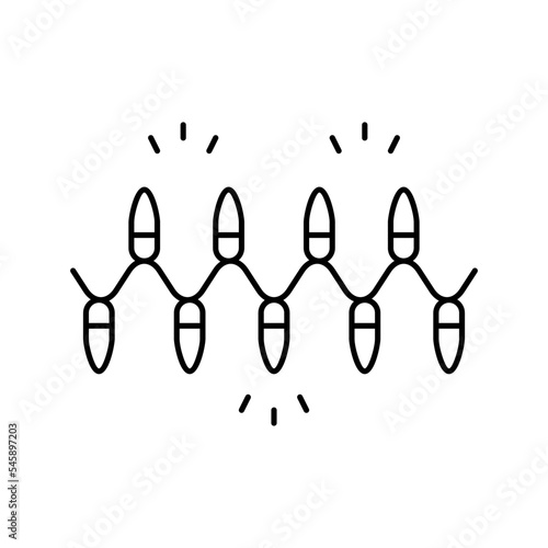 light winter line icon vector illustration