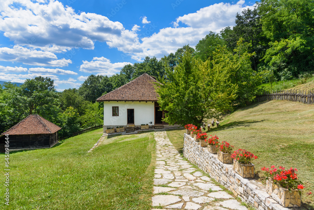 Struganik, Serbia - July 13, 2022: The birthplace of Duke Živojin Mišić, one of the most important military commanders of the Serbian Army in the First World War Struganik, Serbia - July 13, 2022: The birthplace of Duke Živojin Mišić, one of the most important military commanders of the Serbian Army in the First World War