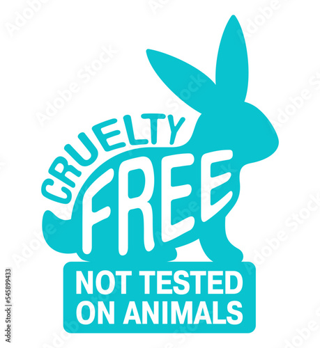 Cruelty free label - rabbit shaped badge