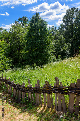 Photography Old wooden fences of the village in Serbia