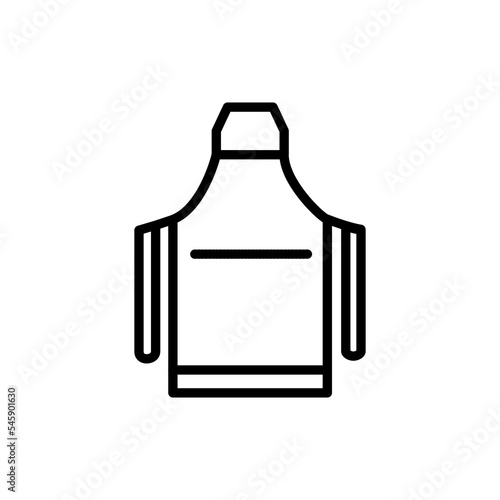 Protection apron black line icon. Work uniform.