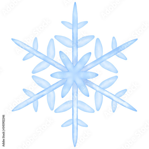 Winter Snowflake watercolor illustration