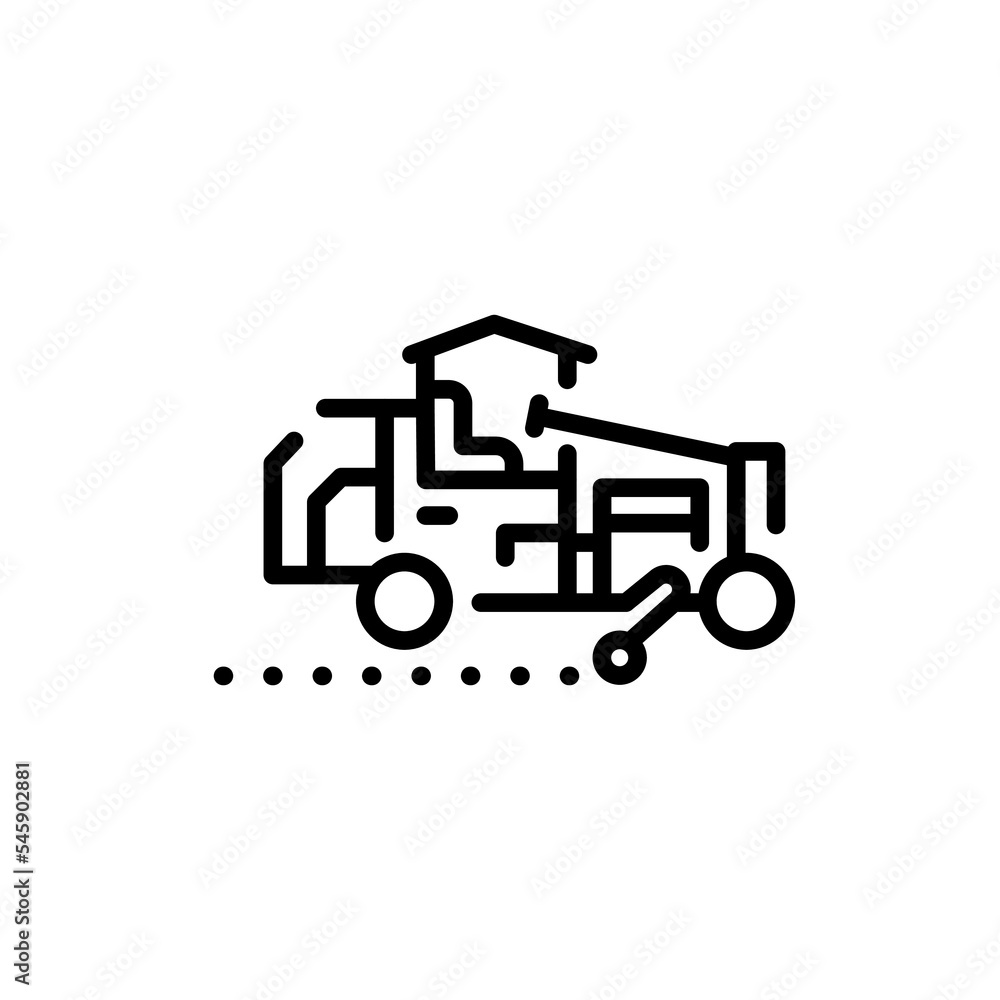 Road marking olor line icon. Road construction. Road marking olor line icon. Road construction.