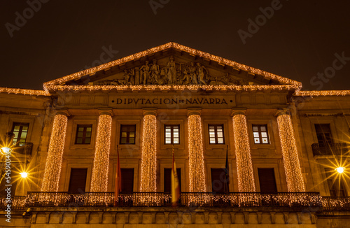 christmas decoration on building