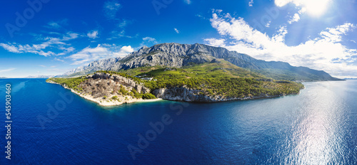 Turquoise beach panoramic view, Dalmatia, Croatia
