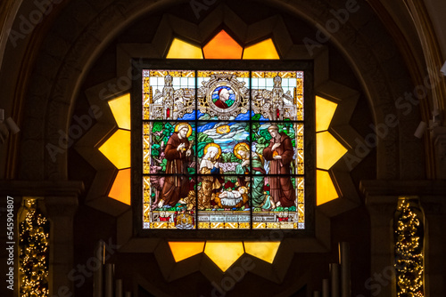 stained glass window in church