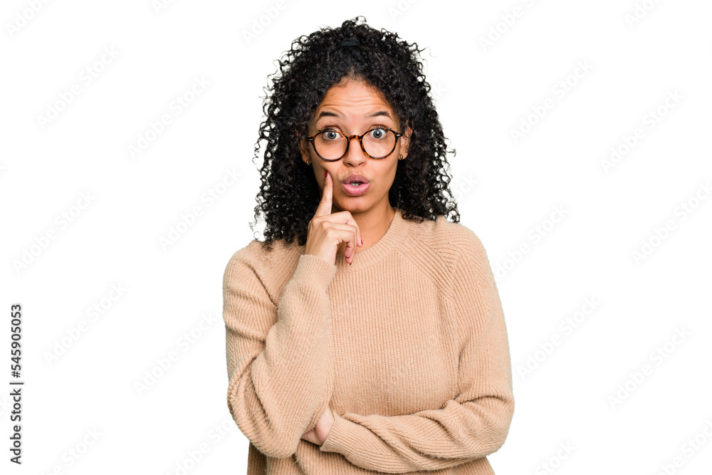 Young cute brazilian woman isolated having some great idea, concept of creativity. Young cute brazilian woman isolated having some great idea, concept of creativity.