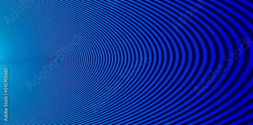 Blue lines in 3D perspective vector abstract background, dynamic linear minimal design, wave lied pattern in dimensional and movement.