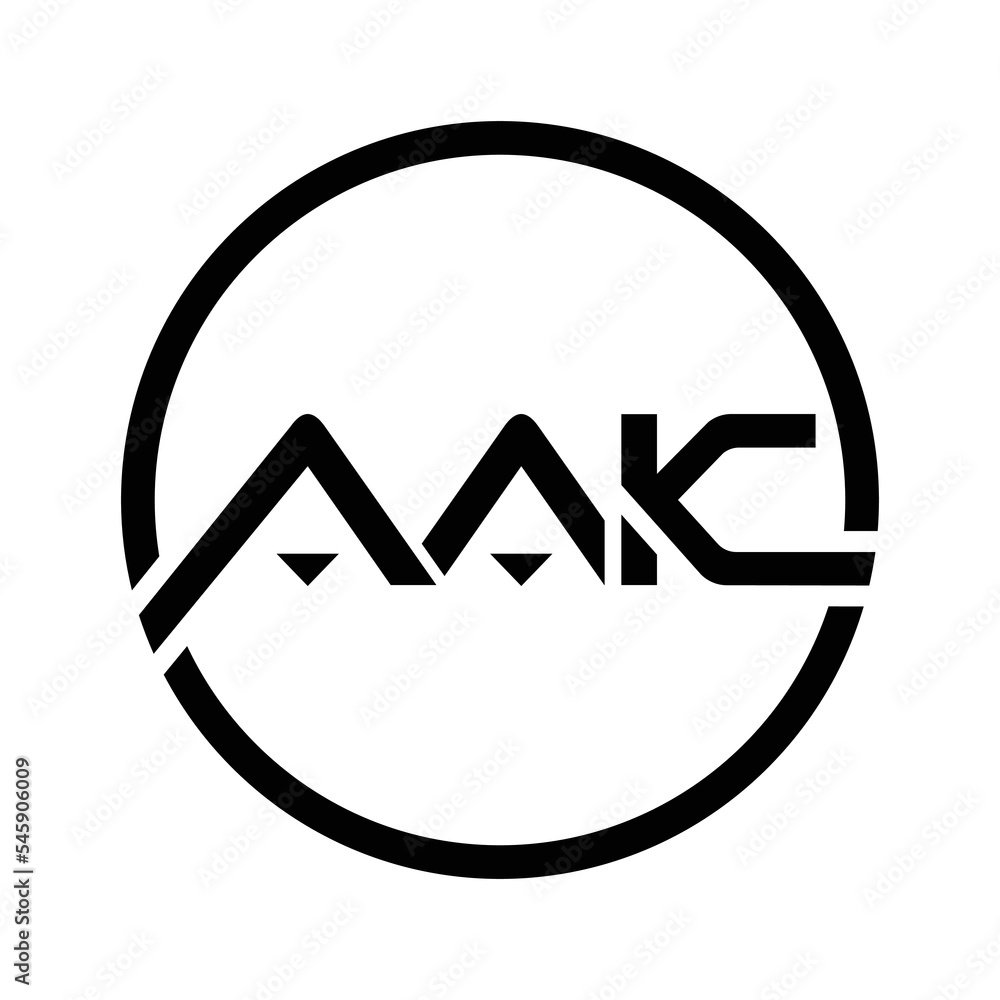 AAK Monogram Circle Letter Logo Design AAK Monogram Circle Letter Logo Design