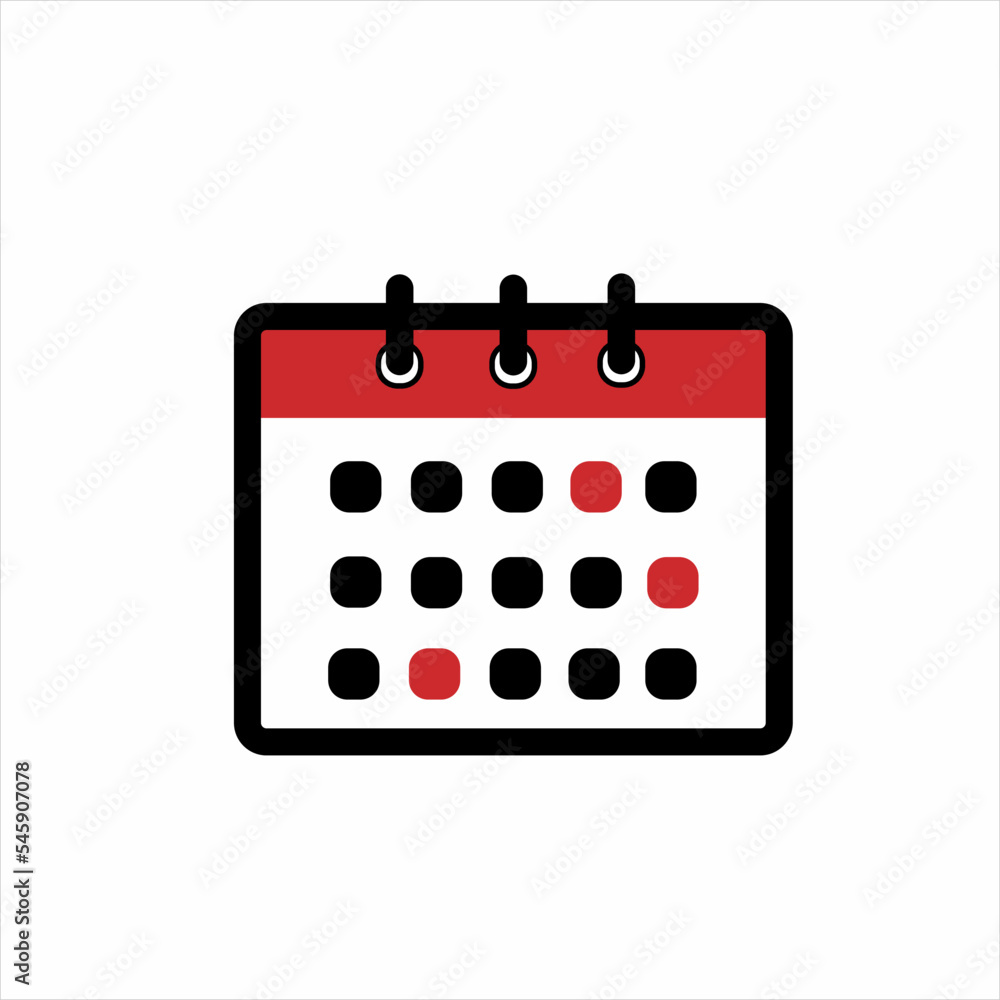 Simple and minimalist calendar icon illustration for design. Simple and minimalist calendar icon illustration for design.