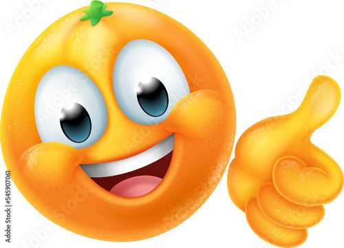 Orange Fruit Cartoon Emotic...