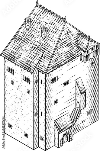 Medieval Building Map Icon ...