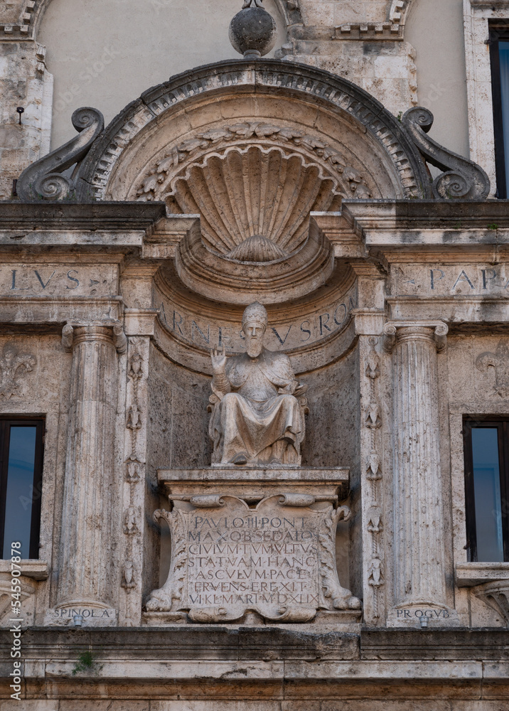 Detail Palace of the captains, Ascoli Piceno - IT